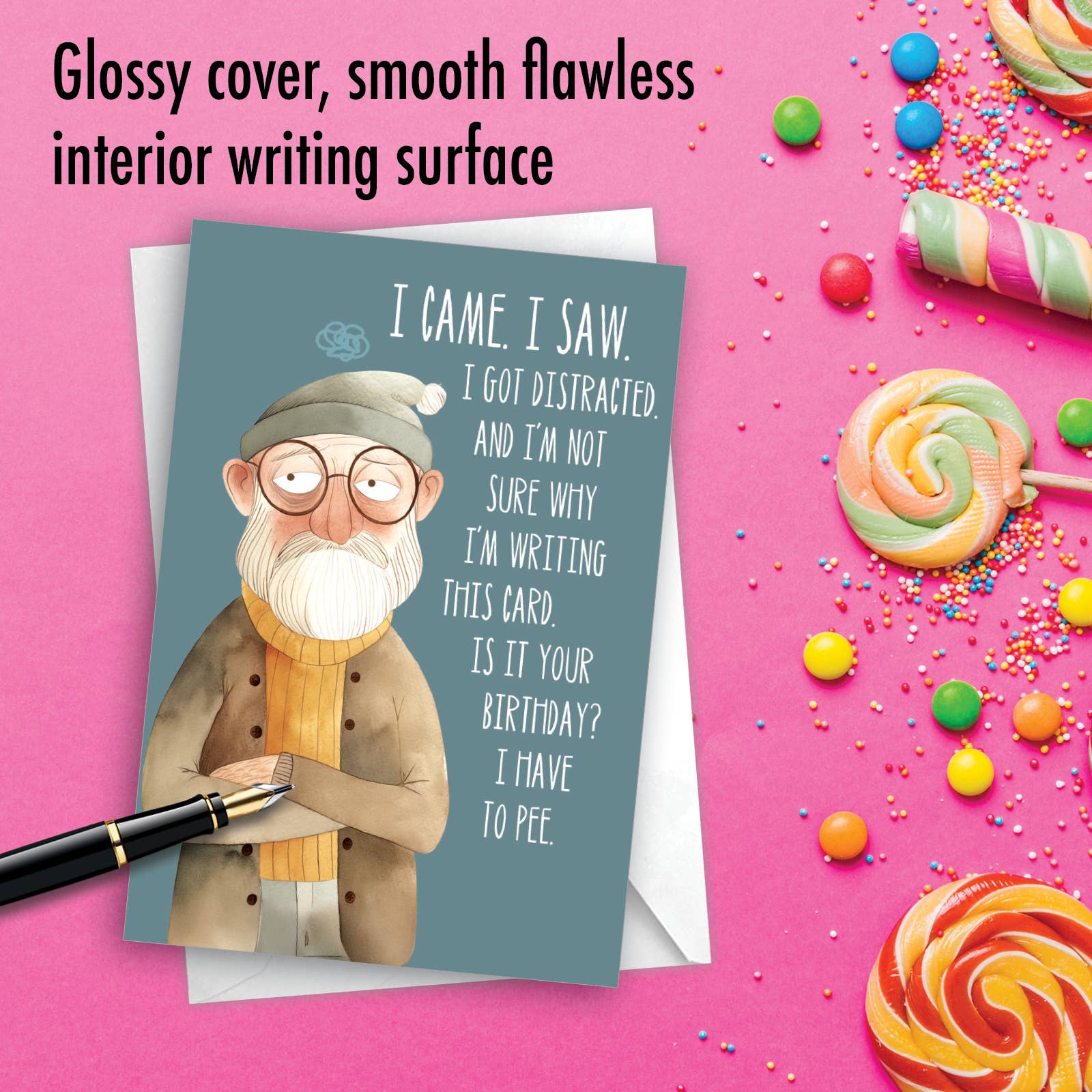 NobleWorks - Wholesale Birthday Card - 1 Funny Birthday Greeting Card - Got Distracted - NobleWorks2