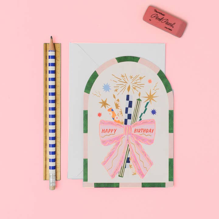 Hotchpotch - Wholesale Birthday Card - Pablo Open Birthday Candle Birthday Bow1