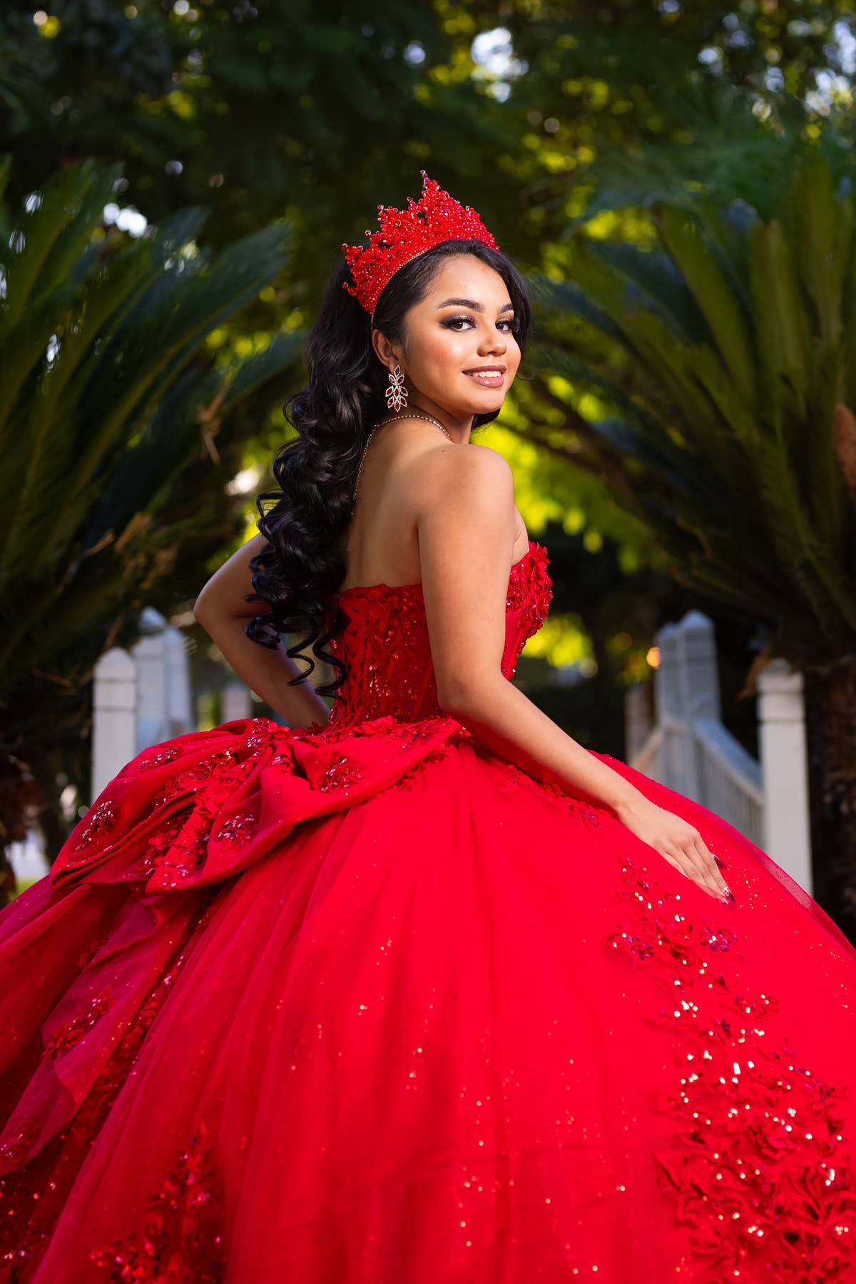 Red Sweetheart neckline quinceanera dress CHF3129 for wholesale on Faire8