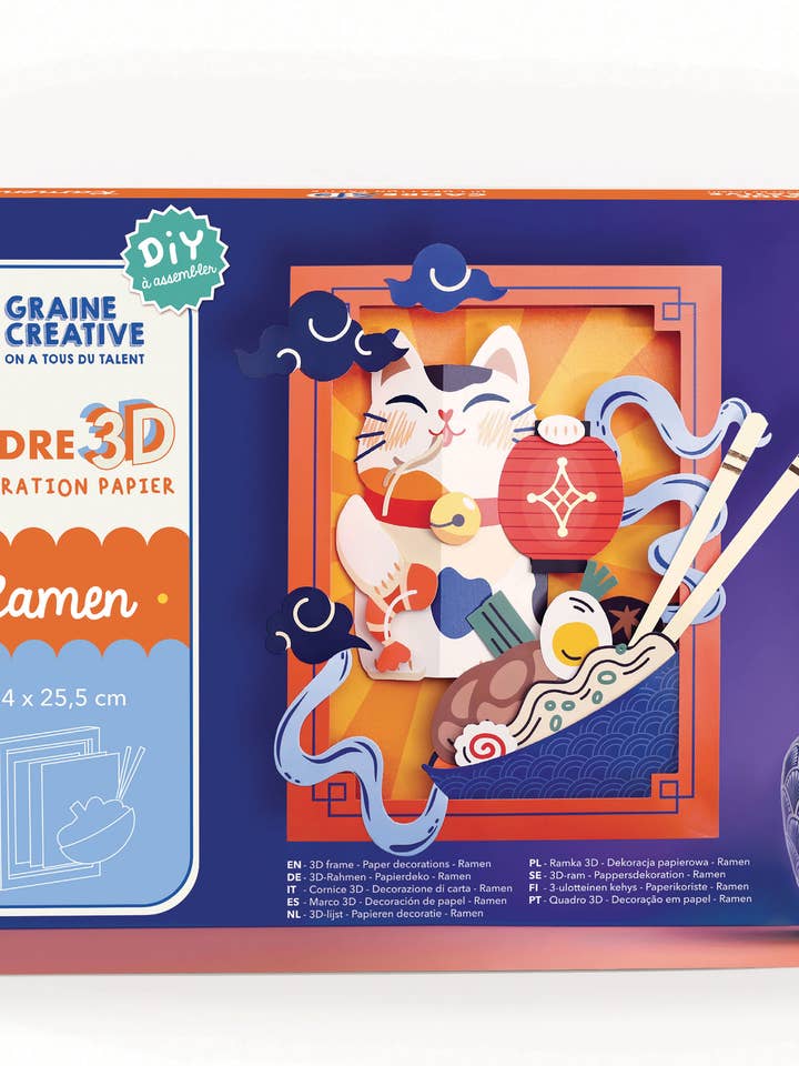 CADRE 3D PAPIER RAMEN pour la vente par Graine Créative