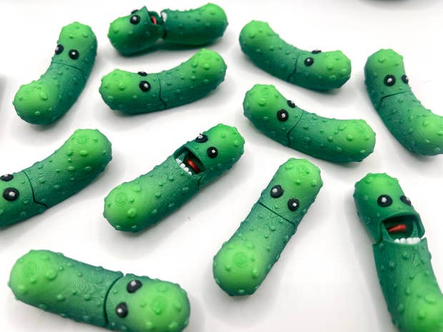 Great American Designs - Wholesale Fidget Toy - Kids - TikTok Pickle Toy or Ornament or Keychain, 3D Printed