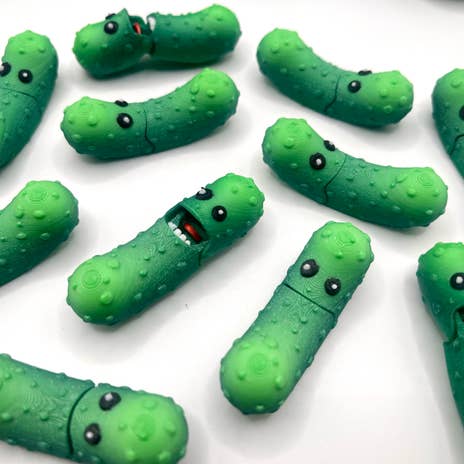 TikTok Pickle Toy or Ornament or Keychain, 3D Printed for wholesale by Great American Designs