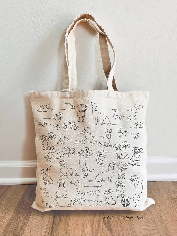 Dachshund Wiener Canvas Tote Bag for Pet Boutique Dog Gift for wholesale by Sween Shop