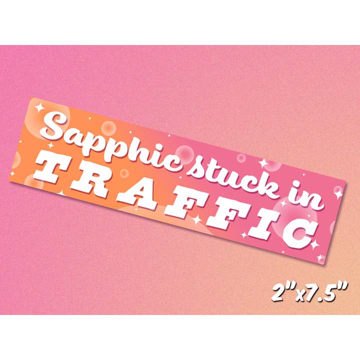 Autocollant de pare-chocs Sapphique Coincée dans le Trafic pour la vente par Nicole Alt Delete