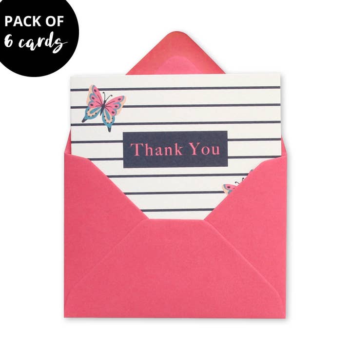 Mini Card Pack - Butterfly Thank You for wholesale by LOVELI