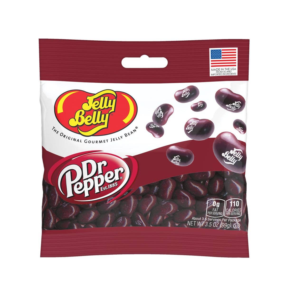 Grandpa Joe's Candy Shop - Wholesale Gummy - Jelly Belly DR. Pepper Jelly Beans Peg Bags, 12ct
