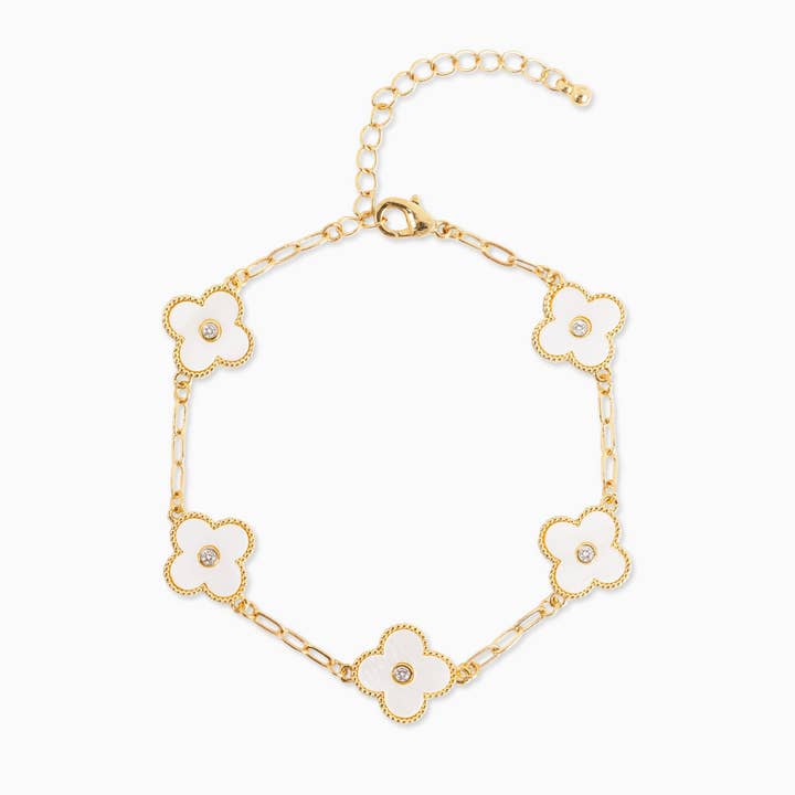 Sessori - Vente Bracelets à breloques/pendentifs - Bracelet Clover Station en CZ CZ MOP3