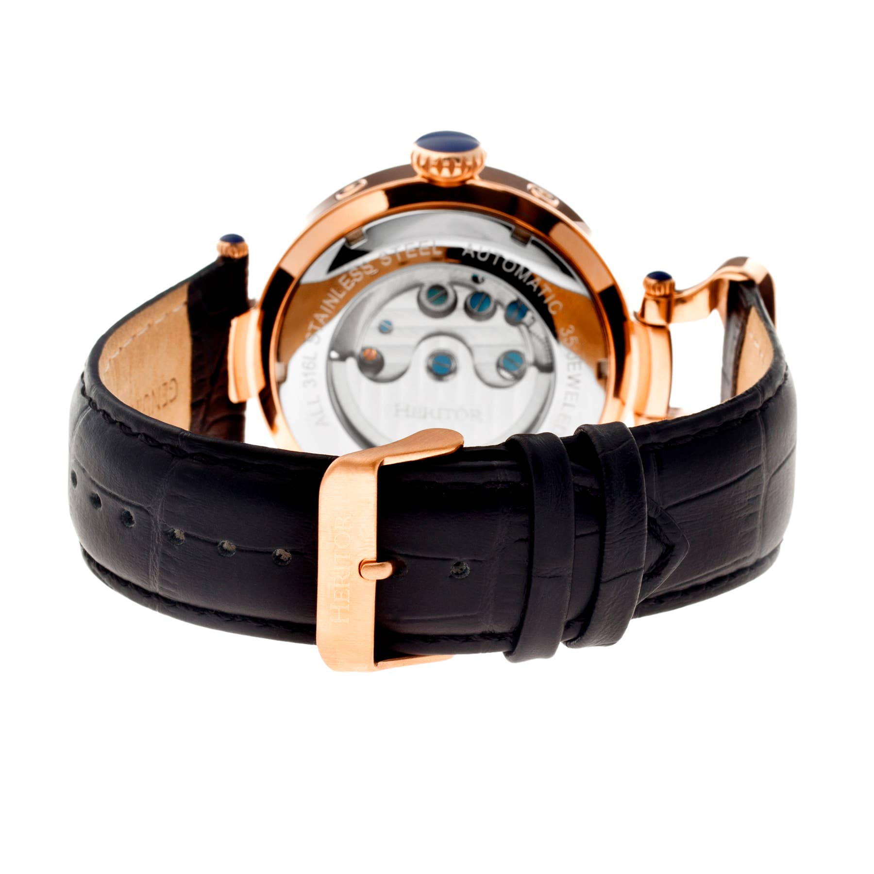 Heritor Automatic – wholesale Armbandsur - Herr – Heritor automatisk Ganzi Semi-skelett läder-Band Watch11