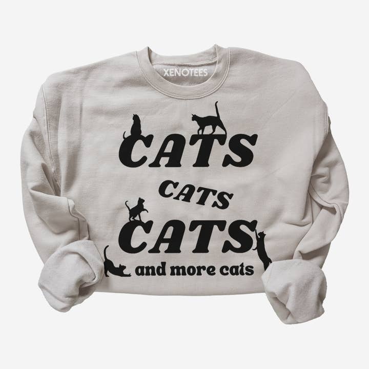 Sweat-shirt pour femmes et hommes "Cats Fur-ever", T-shirt pour amoureux des chats S-4XL pour la vente par Xenotees