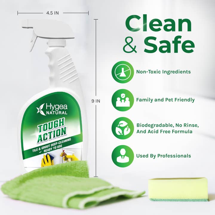 Hygea Natural - Wholesale Shower Cleaner - Tough Action Tile & Grout Deep Cleaning- Condition & enhance2