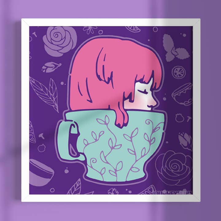 Tea Print From My Appetite Original Illustration Series for wholesale by Journeybunny
