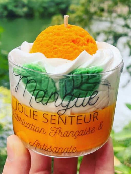 Mango ice cream candle for wholesale by Jolie Senteur