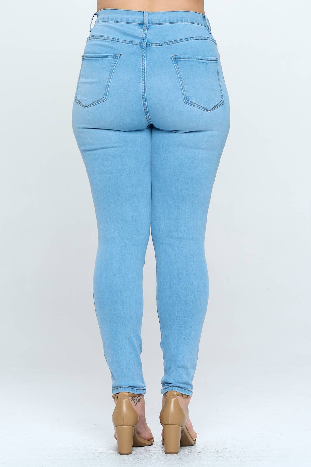 Blue Turtle - Vente Jean – femme - Jean skinny grande taille taille haute super extensible Lt FH3500X2