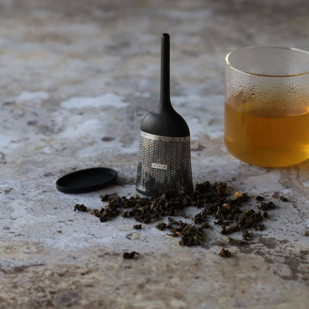 Ogo living - Venta al por mayor Colador/infusor - Infusor de té Gaspard de acero inoxidable con soporte de silicona2