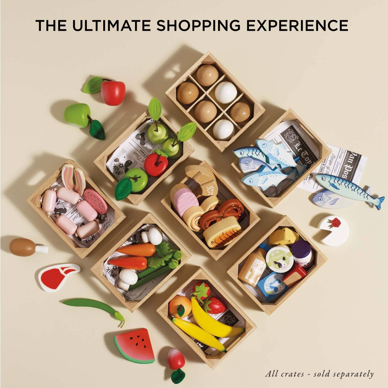 Le Toy Van, Inc. - Wholesale Toy Set - Kids - Orchard Fruits Wooden Market Crate4