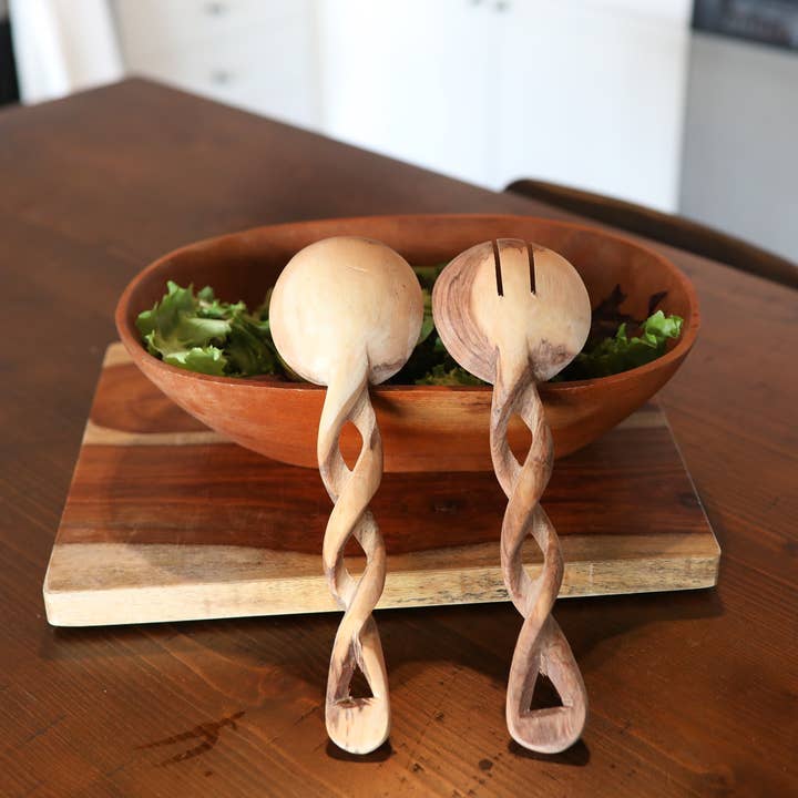 Ornaments 4 Orphans - Wholesale Kitchen Spoon - Twisted Handle Olive Wood Spoons1