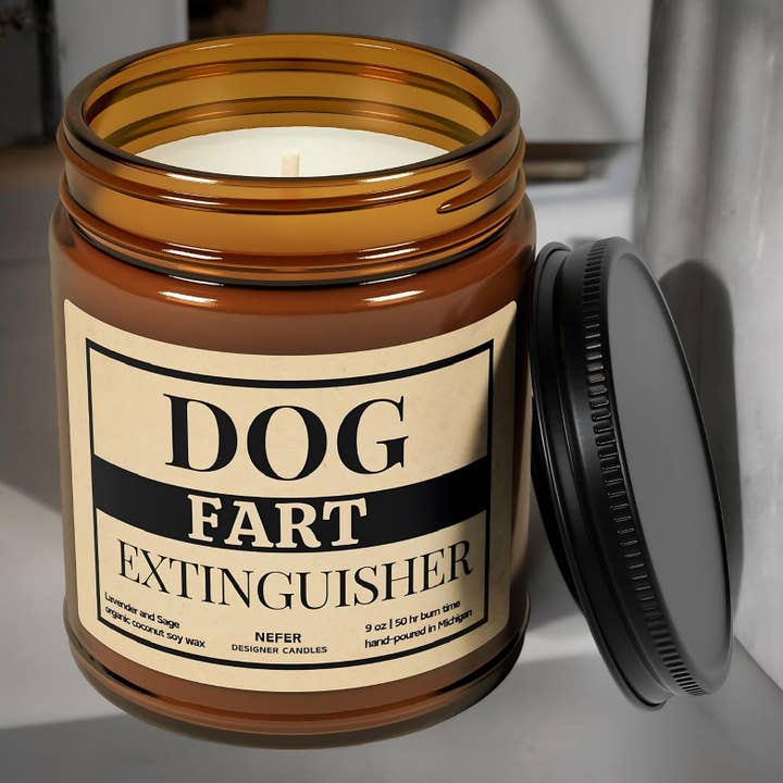 Nefer Designer Candles & Home Decor - Wholesale Jar/Filled Candle - Dog Fart Extinguisher | Laughing Light Candle Collection1