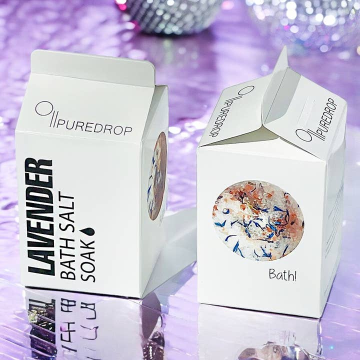 Lavendel Pink Romance Badesalt for engroshandel hos Pure Drop