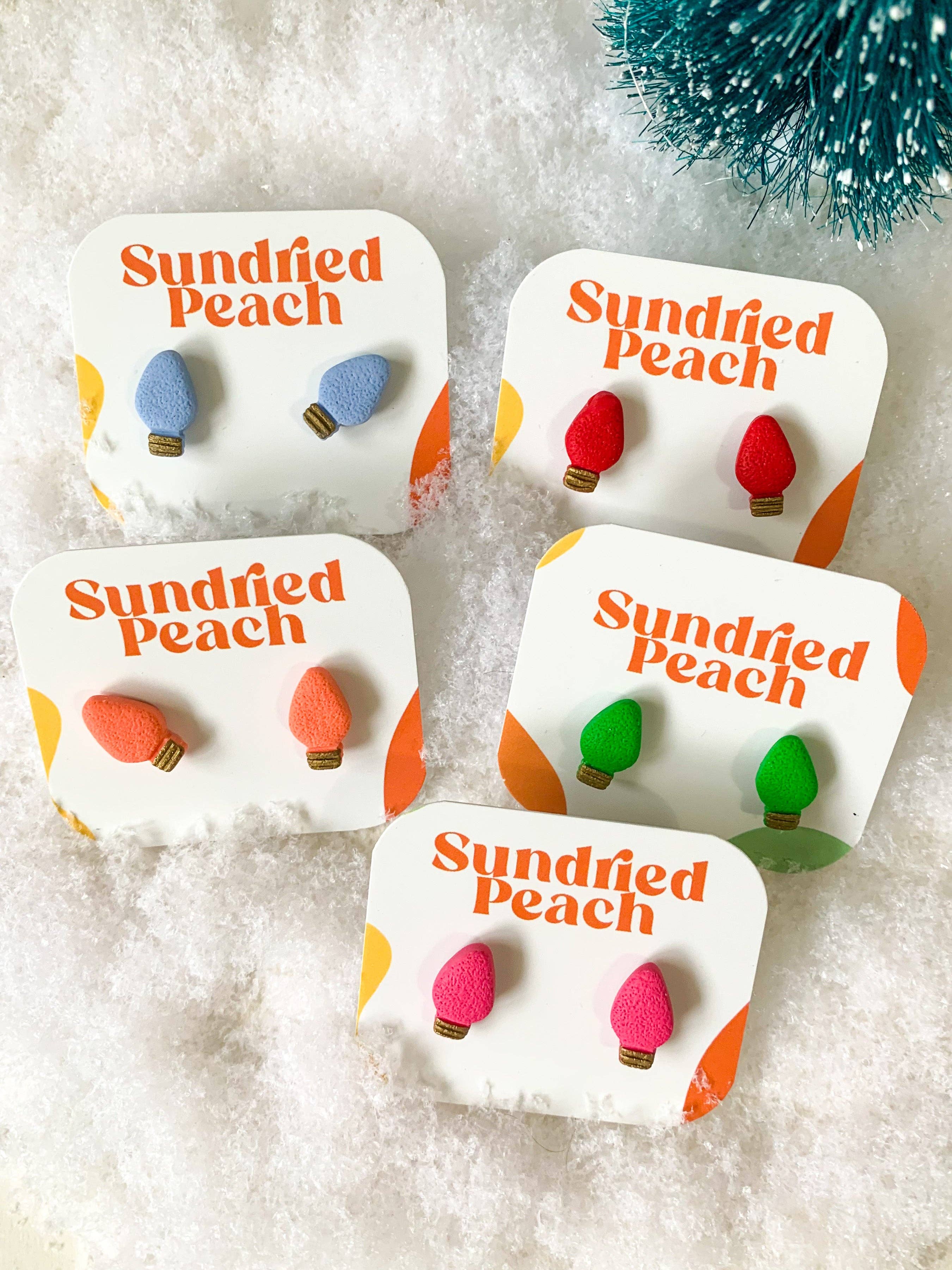 Sundried Peach – wholesale Stud/post earrings – Twinkle Light Studs2