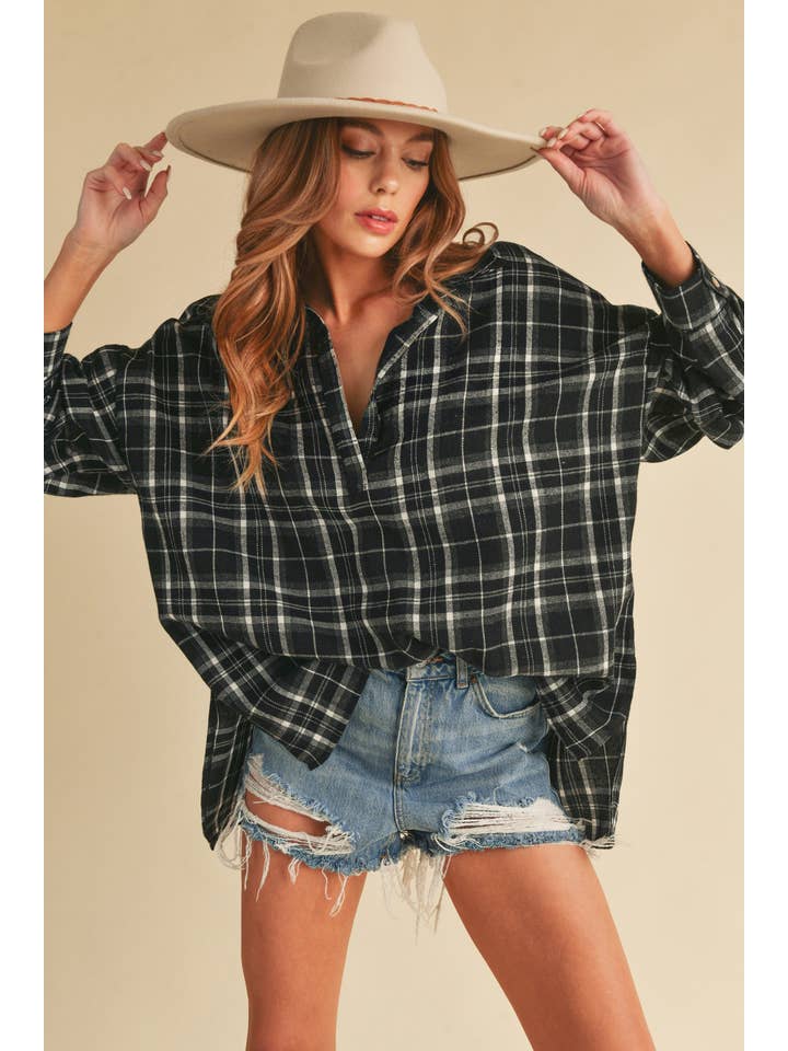 AEMI + CO - Wholesale Button Down Shirt - Women's - 8208CN Tamra Shirt 122