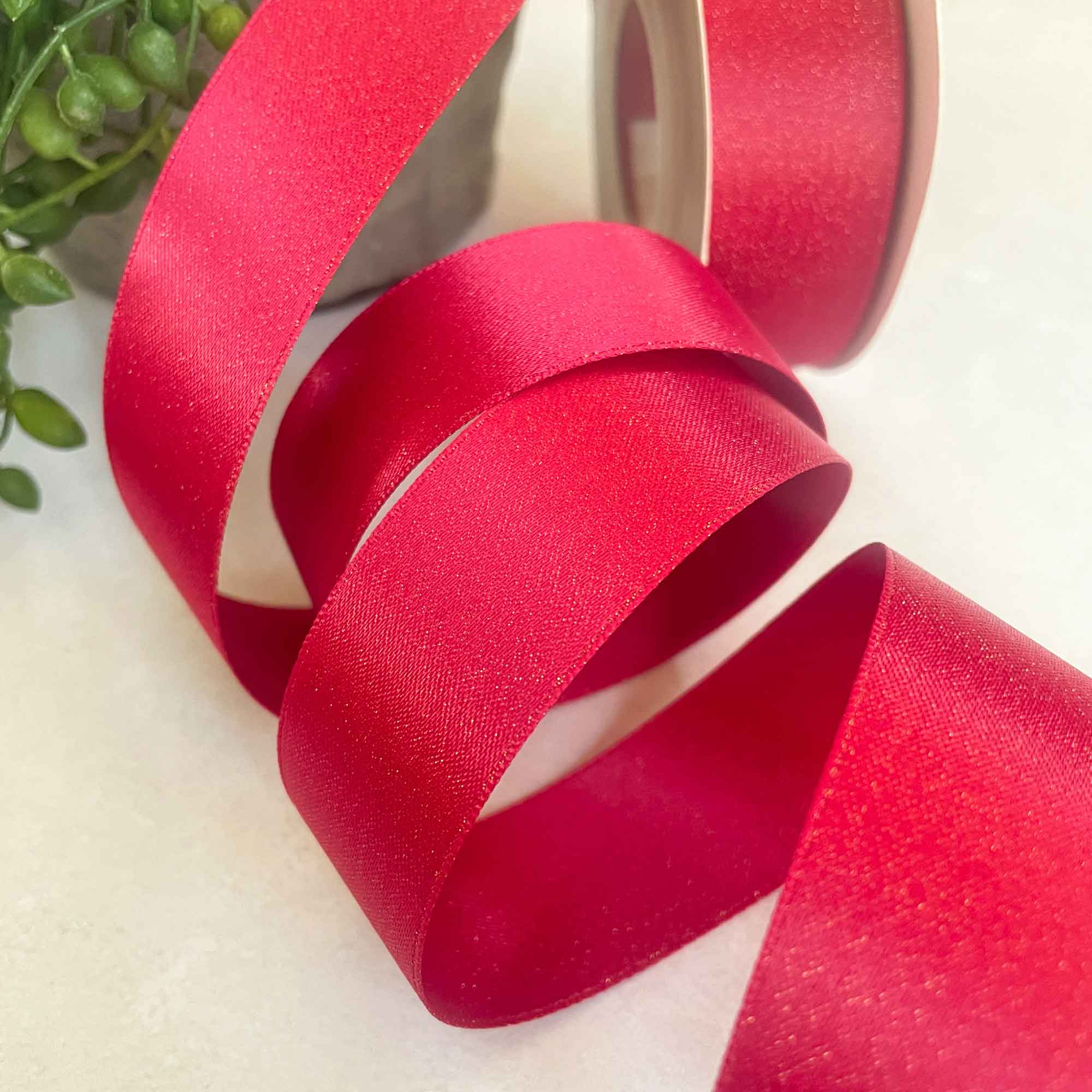 Imaginediy – wholesale Ribbon – Gift wrapping – Red Sparkle Ribbon3