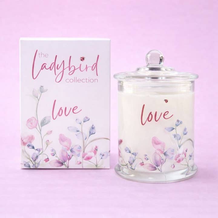 LOVE Candle - Peony Rose & Musk (Part of collection) for wholesale by Lys Coccinelle Fragrances