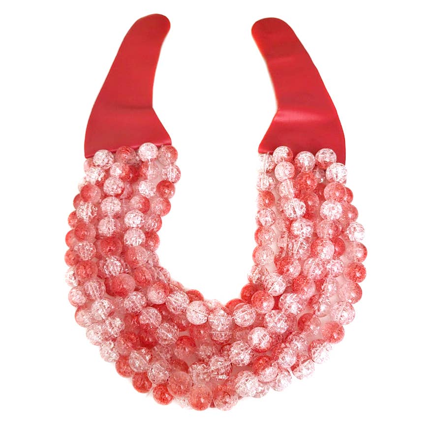 anbfashion – Engroshandel Perlehalskæde – * BEDSTE* NY KLUMPET PERLET LAGDELT MAGNETISK HALSKÆDE 37