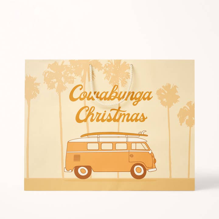 Cowabunga Christmas Gift Bag for wholesale by Sunshine Studios