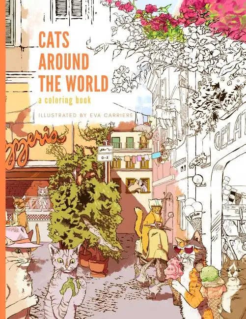 Books by splitShops - Wholesale Coloring & Activity Book - Adult - Cats Around the World: A Coloring Book - Paperback0
