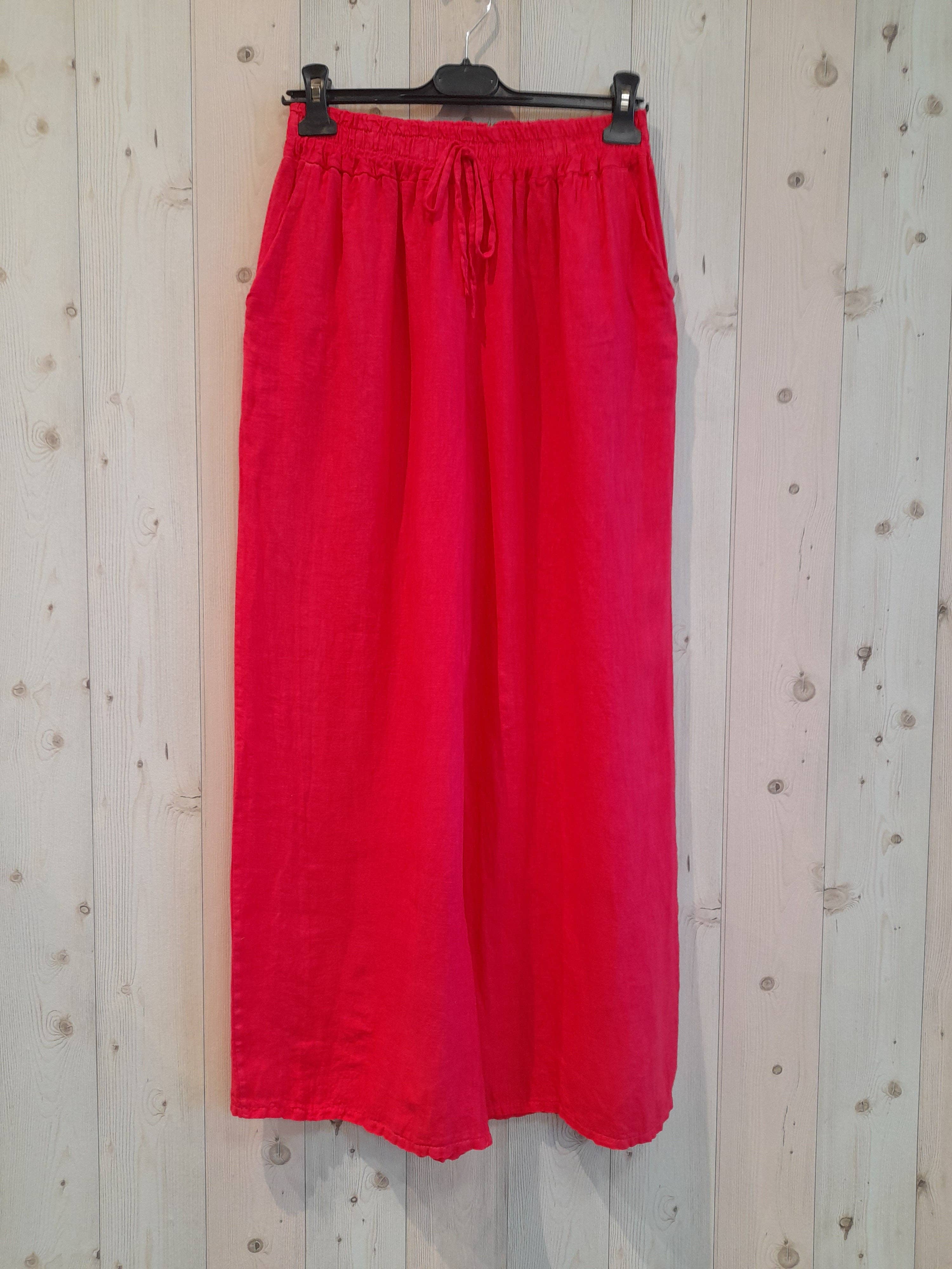 Linen & More - Vente Pantalon – femme - REF 15837 PANTALON DROIT 100 % LIN0