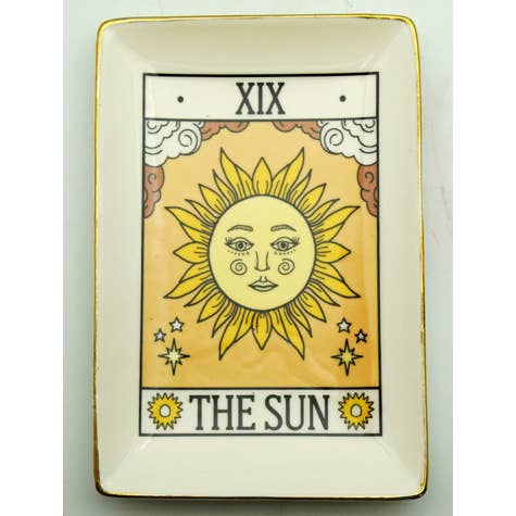 Fantasy Gifts - Wholesale Decorative Tray - The Sun Tarot Card Ceramic Tray