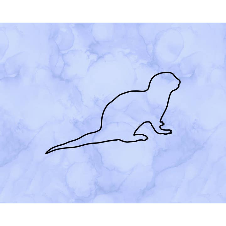 Autocollant de contour de loutre de mer (2 po) pour la vente par Sticking with You