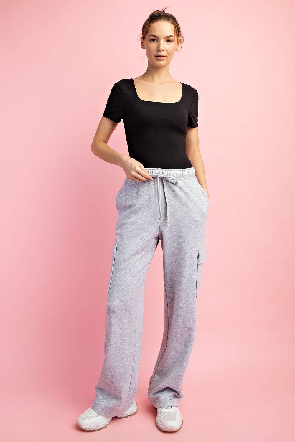 Rae Mode - Wholesale Pants - Women's - FRENCH TERRY STRAIGHT CARGO SWEATPANT19