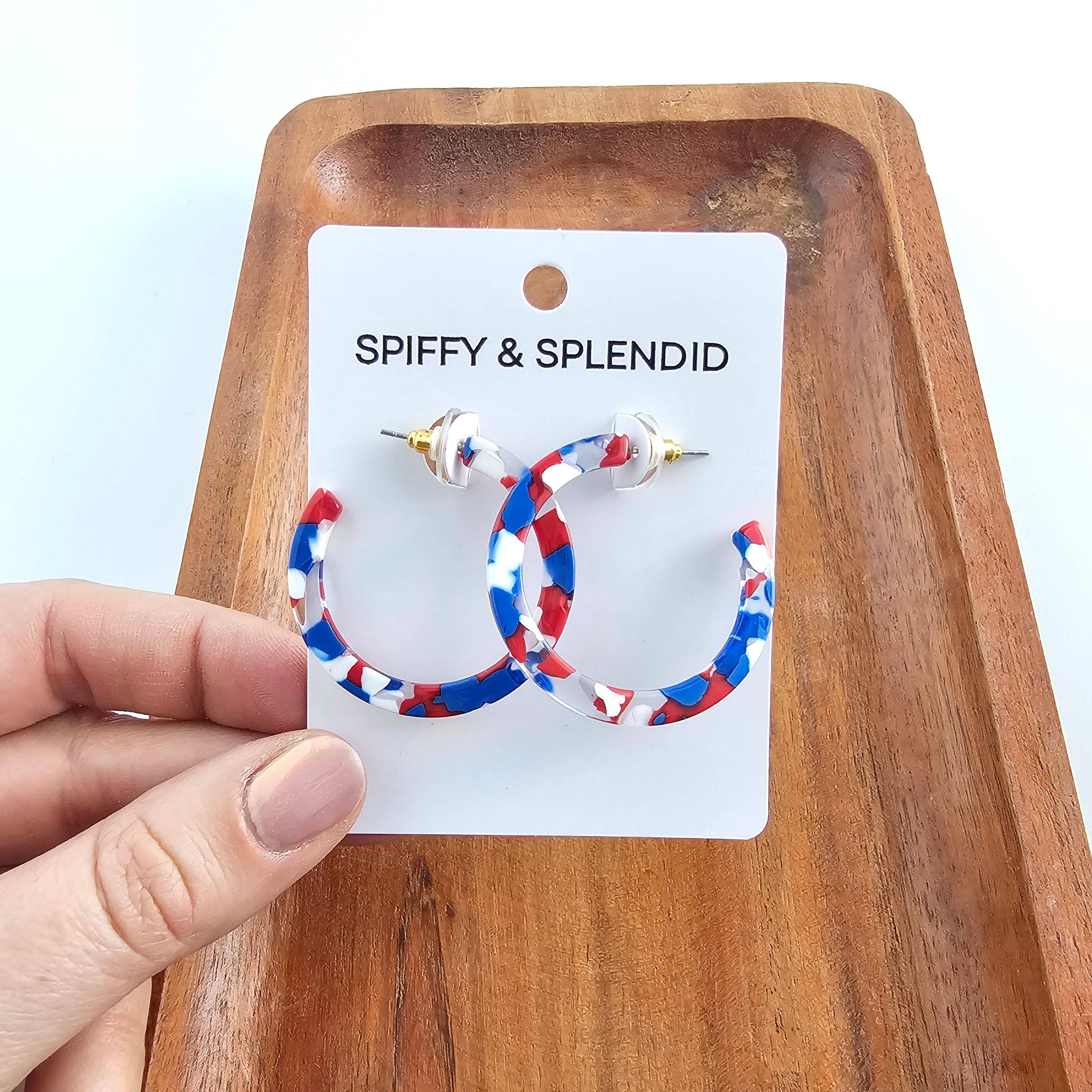 Spiffy & Splendid – Großhandel Hoops – Camy Hoops - Rot, Weiß & Blau // Schmuck, Ohrringe, 4. Juli8