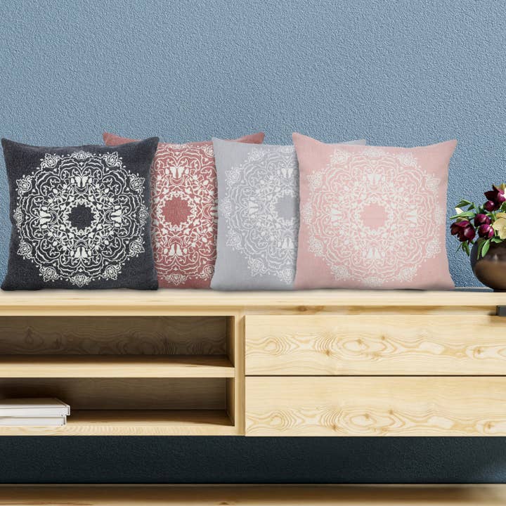 LR Home - Wholesale Throw/Decorative Pillow - Intricate Medallion Throw Pillow