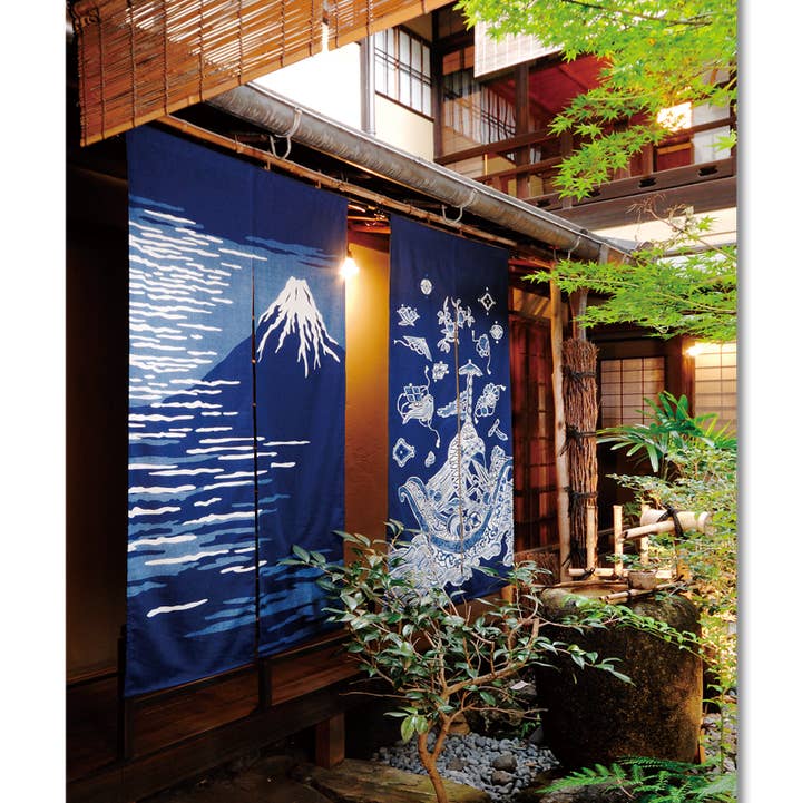 KOTO - Wholesale Curtain - Y Aizome Noren (Japanese Style Door Curtain)-stripe