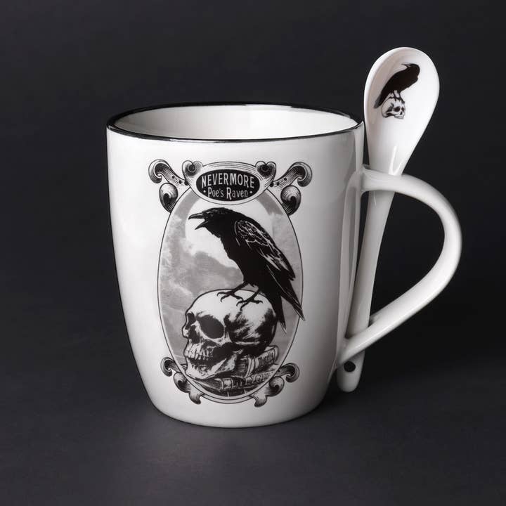 Poe's Raven: Mug & Spoon Set (Mug) for wholesale by Alchemy England