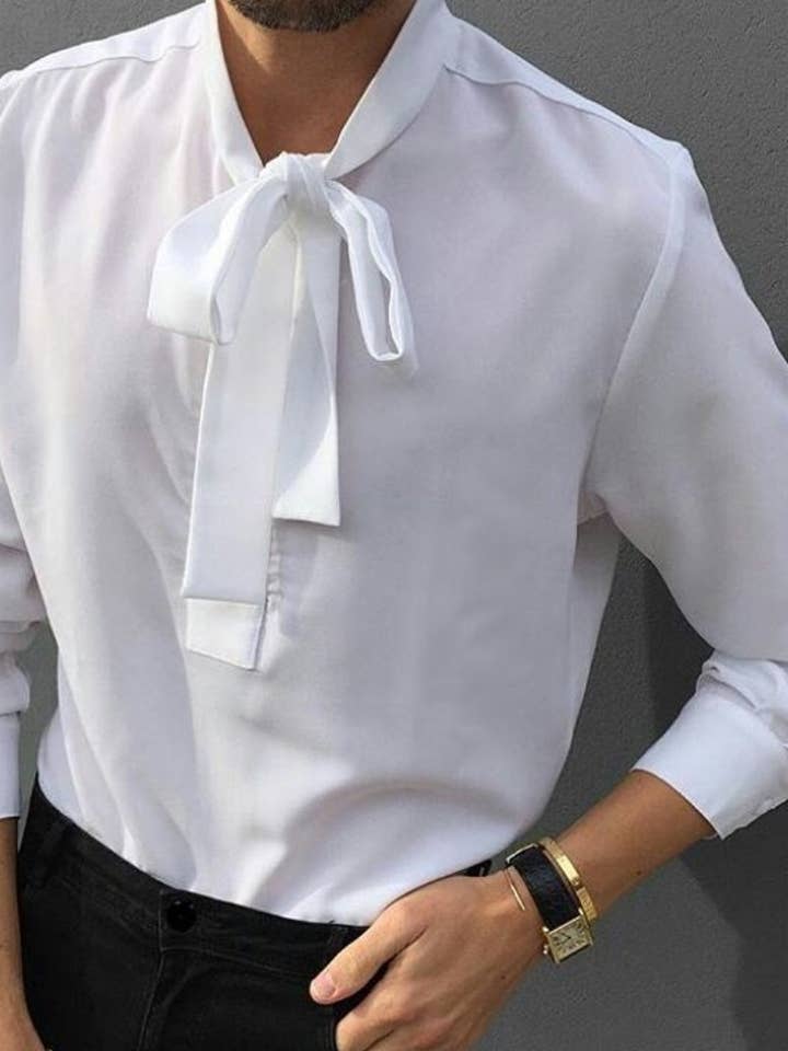 Bow Shirt Vit för wholesale av NUMERO 8 SPAIN