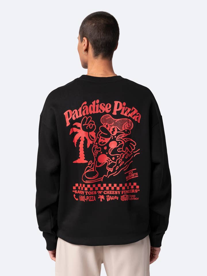 Sort Paradise Pizza Sweater - Sort for engroshandel på Faire
