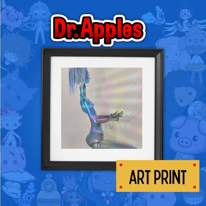 Impresión artística- Subpincel a color- Muñeca de arte de roble para venta al por mayor de Dr. Apples, LLC