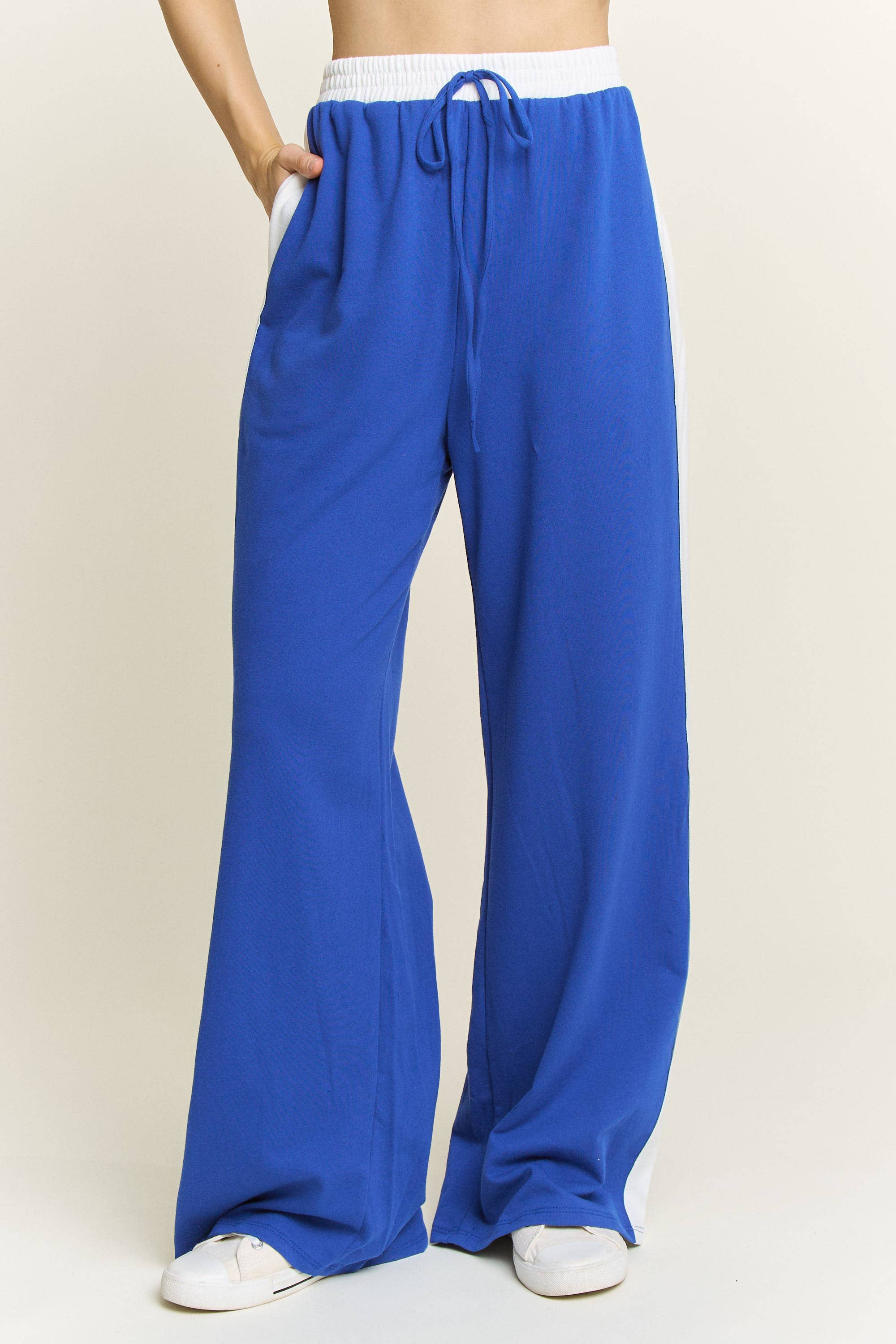 J.Her – Großhandel Lounge-Trainingshose/-Jogginghose – Damen – Gewaschene Kontrast-Seiten-Frühlings-Lounge-Hose HP63757