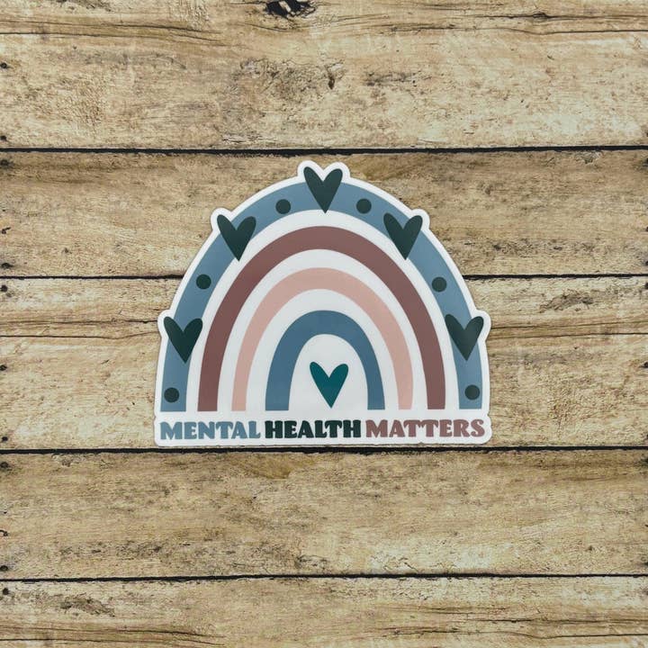 Made with Monday - Wholesale Sticker - Mental Health Matters Rainbow Sticker1