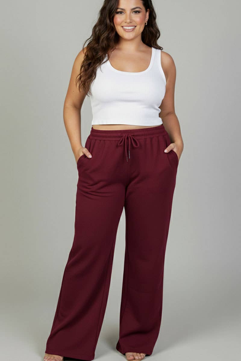 CAPELLA APPAREL - Vente Pantalon d'intérieur/de jogging – femme - Pantalon de survêtement à poche inclinée à cordon de serrage de grande taille3