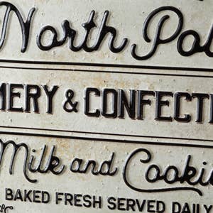 CTW Home Collection - Wholesale Sign - North Pole Creamery & Confectionary Metal Wall Sign