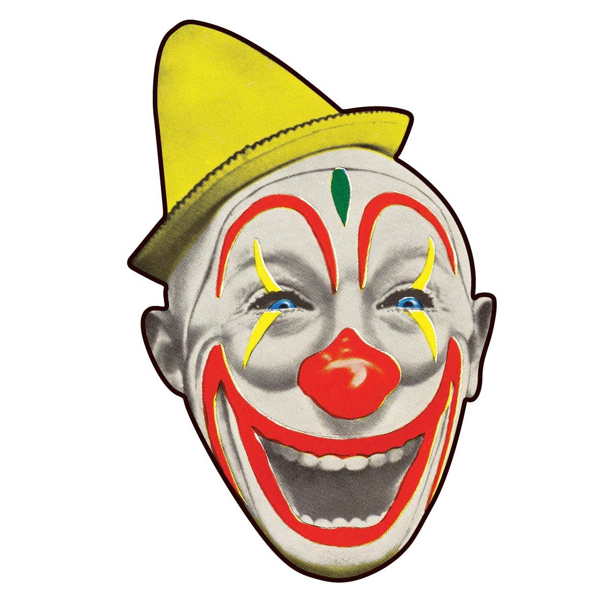 RetroPlanet - Wholesale Sticker - Creepy Circus Clown Face Scary Nose Die Cut Sticker1