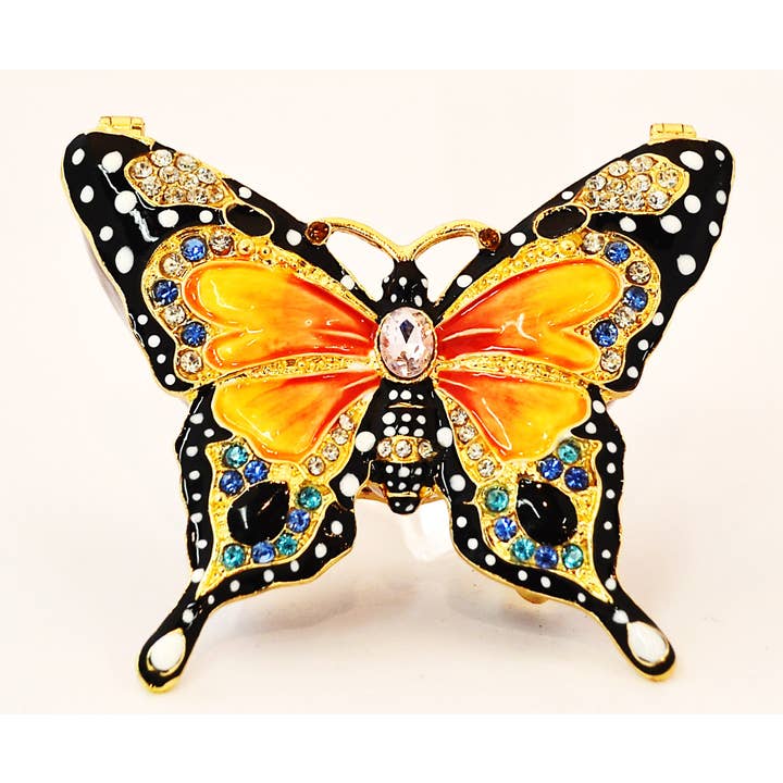 Ciel Collectables – wholesale Jewellery box/organiser – Butterfly Trinket Box with Monarch Coloration