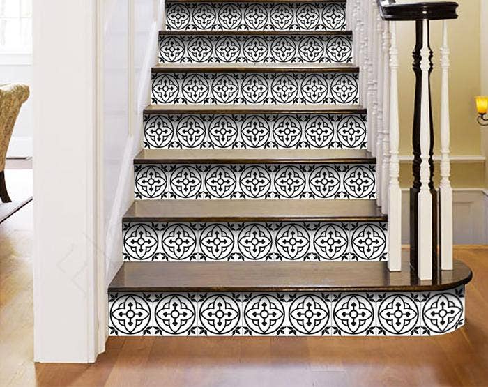 HomeRoots - Wholesale Wall Tile - 8" X 8" Black and White Peel and Stick Removable Tiles1