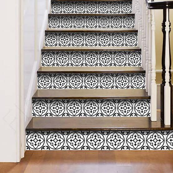 HomeRoots - Wholesale Wall Tile - 8" X 8" Black and White Peel and Stick Removable Tiles1