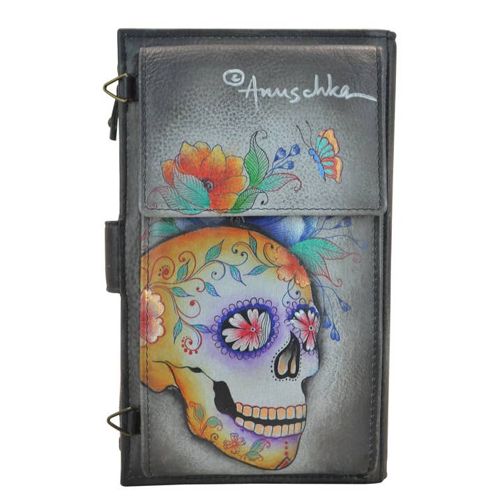 Anuschka | Vanya Lara (USA) - Wholesale Phone Wallet - Women's - Hand-Painted Leather Cell Phone Case & Wallet - 11131