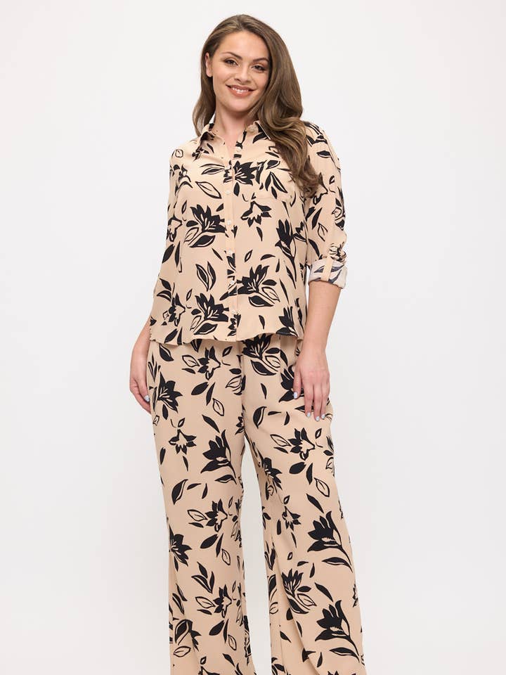 Plus Size Straight Long Pants for wholesale by DNA Couture